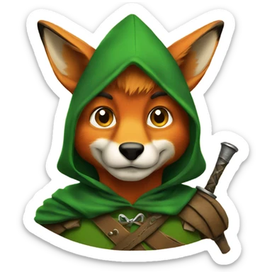 Fox Robin Hood sticker