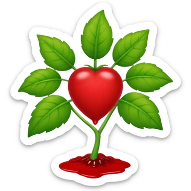  planta carnivora con sangre sticker