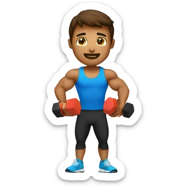 dumbell training sticker