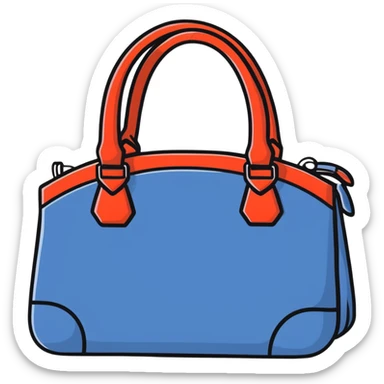 patriotic American handbag with stars and stripes sticker