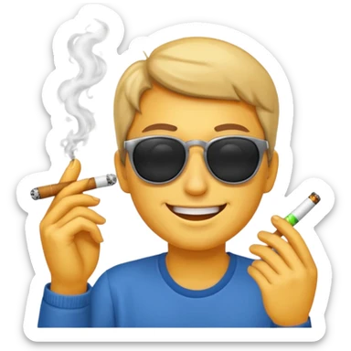 fait moi un pack demojis De fumeur sticker