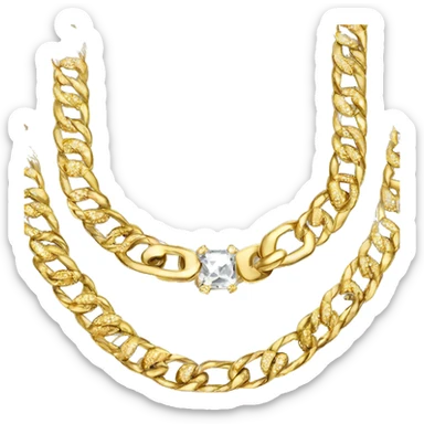 diamond cuban link chain sticker