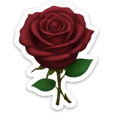 Dark red rose sticker