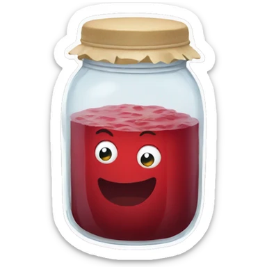 Jam jar sticker