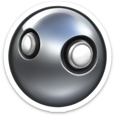 Metal Kirby ball with 4 car wheels sticker