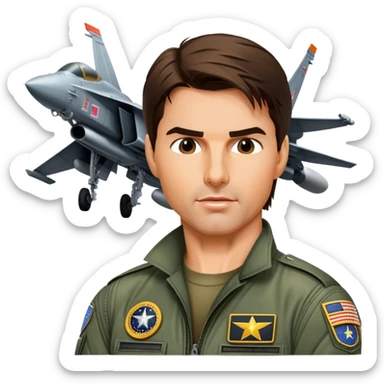 tom cruise top gun sticker
