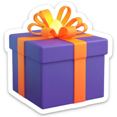 a present with its lid open and glowing light emerging, cheerful, no text sticker