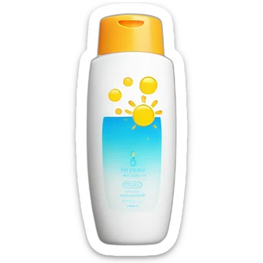 Sunscreen bottle sticker