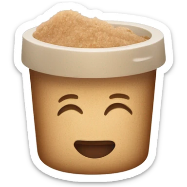 light brown body scrub pot sticker