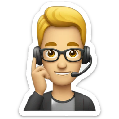 persona usando un teléfono sticker