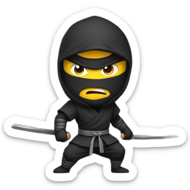 Angry ninja sticker