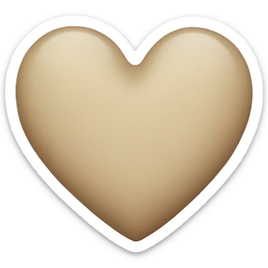 Beige heart  sticker
