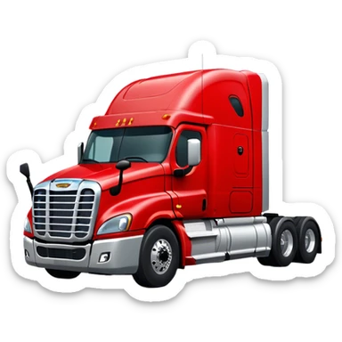 Cattle Truck - Freightliner Cascadia (Model Year: 2021) (Iconic colour: Red) sticker