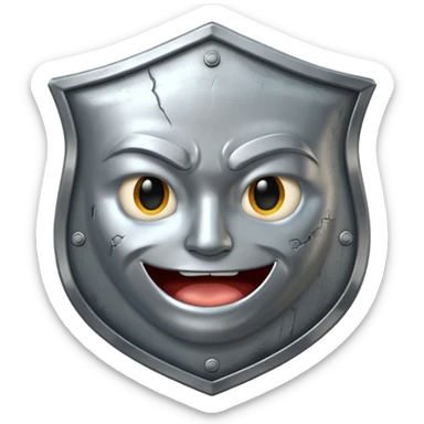 you know the emoji "sadge". i want a shield with that same expression and face :shieldge: like a sad shield sticker