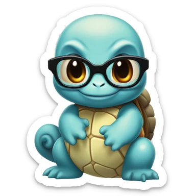 Squirtle with glasses from Pokemon sticker