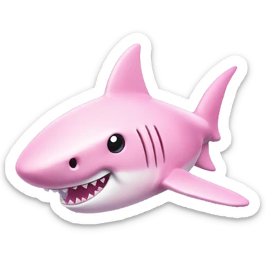 Baby pink hammer head shark sticker