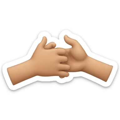 two hands greeting sticker