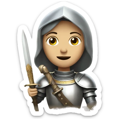 Joan of arc with sword sticker