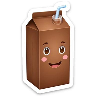 chocolate milk carton  sticker