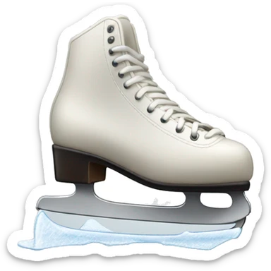 Ice skate with lines showing they’re falling sticker