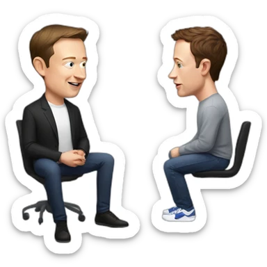elon musk versus mark zuckerberg sticker