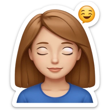 Augen geslossen. Total im moment. Glpcklich, leichtes lächeln. Verträumt. Leichtigkeit. Freiheit. sticker