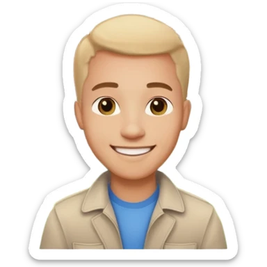 emoji de bienes y raices, un hombre y una casa en "venta for sale" sticker