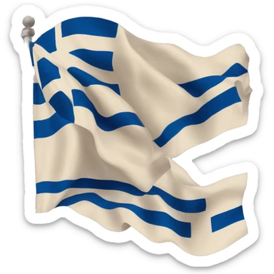 Greek flag but make it beige not blue sticker