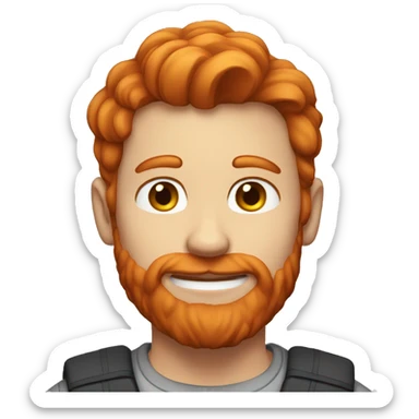 a redhead white guy with no beard that looks young and happy  sticker