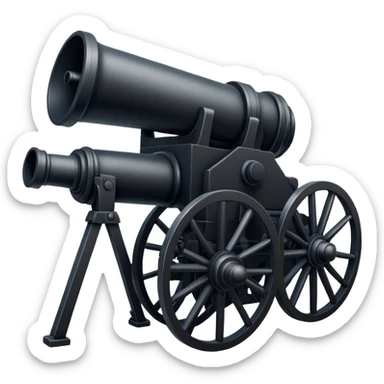 Big black war-canon sticker