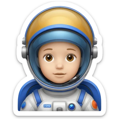 space child blue eqipmnet sticker