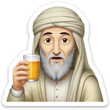 Osama bin laden drinking white monster  sticker
