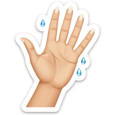 Victory hand with tears of joy  sticker