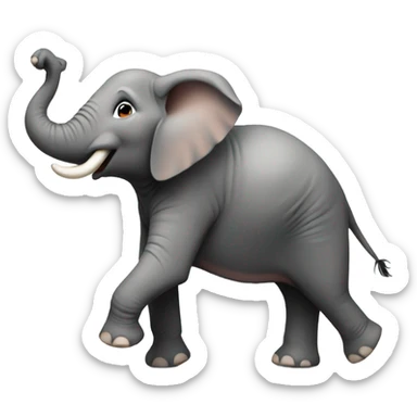 Dancing elephant sticker
