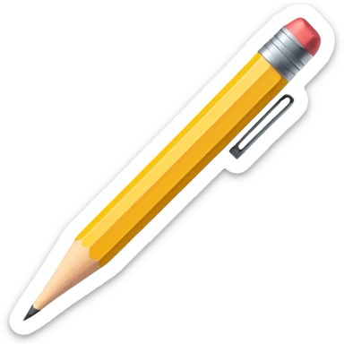 yellow pencil with sharpened point sticker