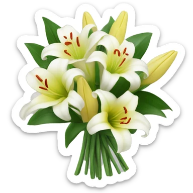 a bouquet of lillies  sticker