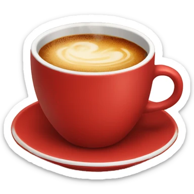 Red coffee cup sticker