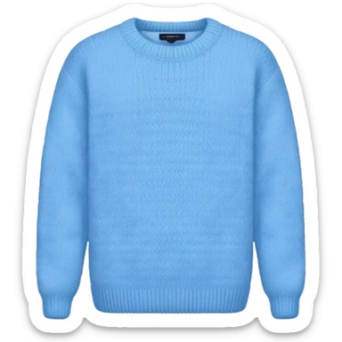 sky-blue knitted wool sweater. sticker
