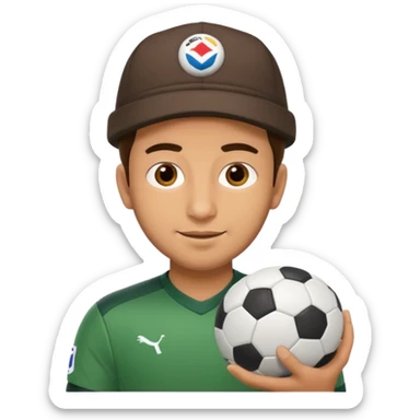 Arda Güler holding a football wearing a hat sticker