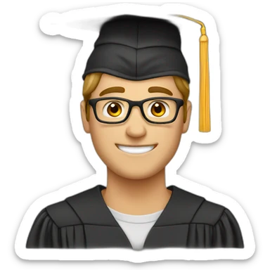 Happy graduate male emoji sticker