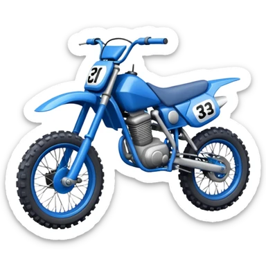 dirt bike blue  sticker
