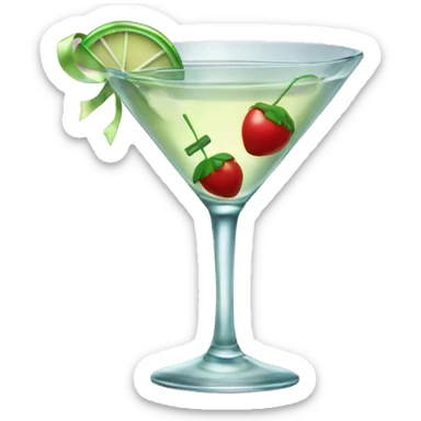 Martini with bow sticker
