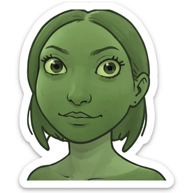 Girl holding pictures  sticker