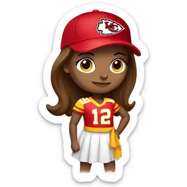 Women wearing Kansas City chiefs outfit sticker