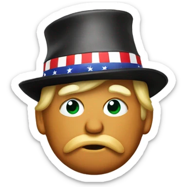 Donald trump wearing a poop hat sticker