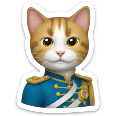 Un gato en parineta sticker