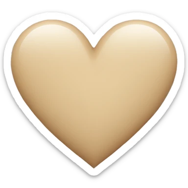 beige heart sticker