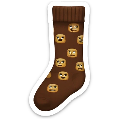 socks are brown sticker