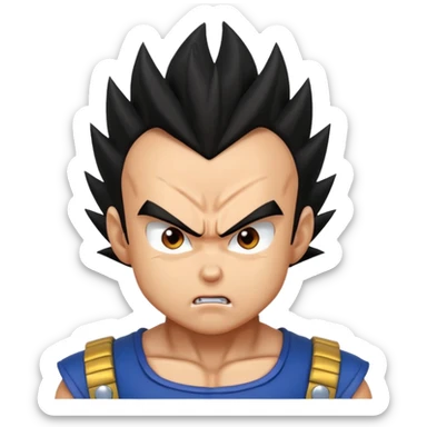 DBZ Vegeta angry face sticker