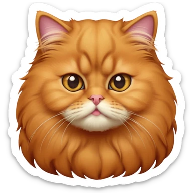 cinematic-adorable-big-eyed-fluffy-solid ginger-persian-cat-portrait-emoji,-head-tilted-playfully-with-a-sweet-expression,-fluffy-solid ginger-fur,-simplified-yet-irresistibly-cute-features-with-large,-expression, solid ginger persian cat sticker